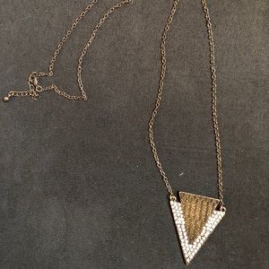Long necklace with rhinestone detail